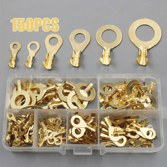 150pcs/set Round Terminal Block DJ431 O-type Lugs Terminals