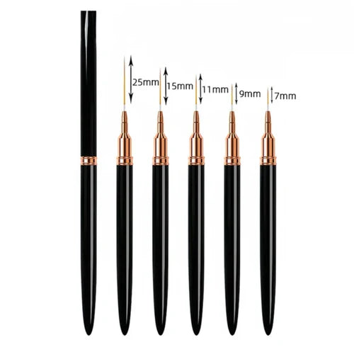 5pcs Nail Art Liner Brush Set UV Gel Nail Brushes Kits French Stripe